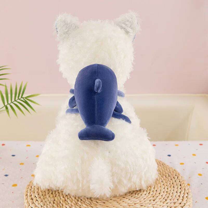 Puppy plush toy back shark West Highlands kids gift ragdoll machine redemption doll pillow Y260128