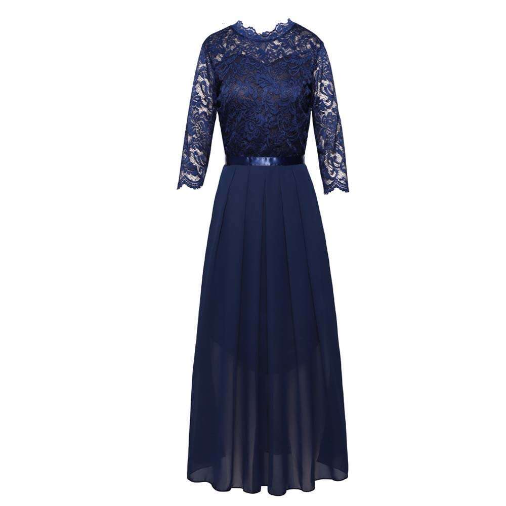 Independent Station Classic Hot-Selling European And American Style Cross-Border Women's Clothing Bridesmaid Lace Long Dress Evening Gown