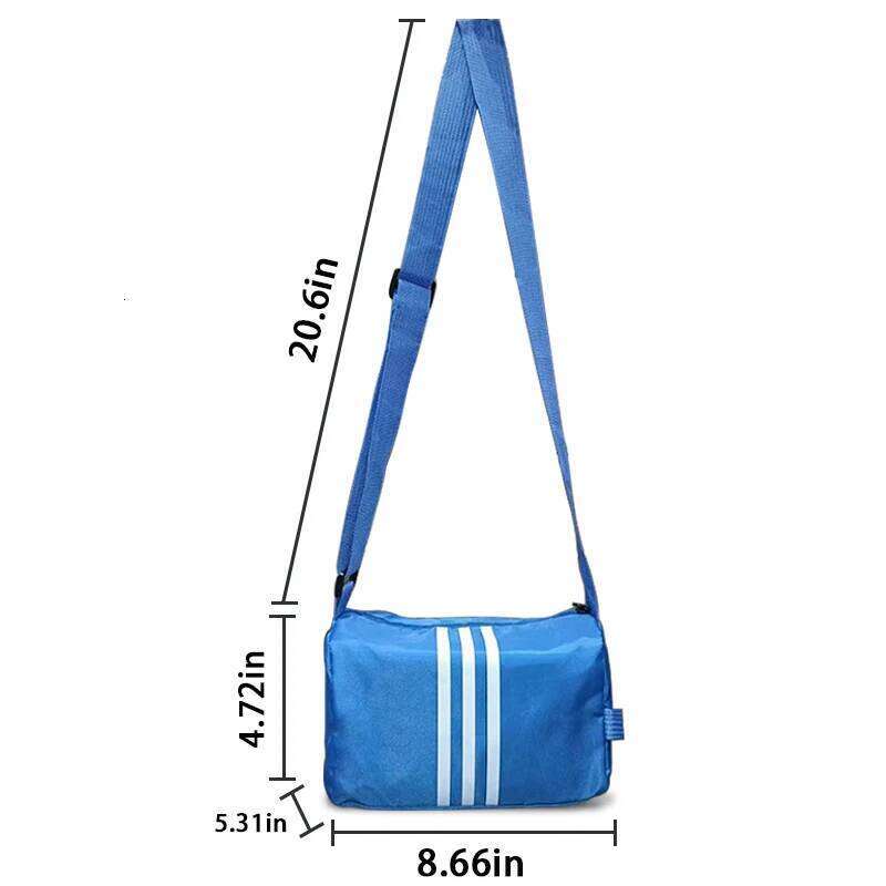 Large Capacity Striped Nylon Pillow Casual Sports Single Shoulder Crossbody Bag XJ260129