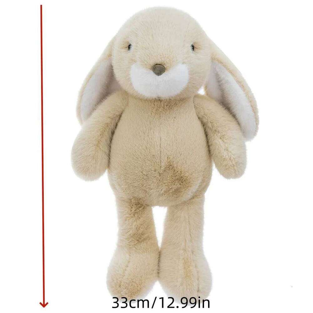 1pc 33cm/12.99in Cute little soothing white rabbit doll plush toy girls Valentine's Day gifts for children Y260128
