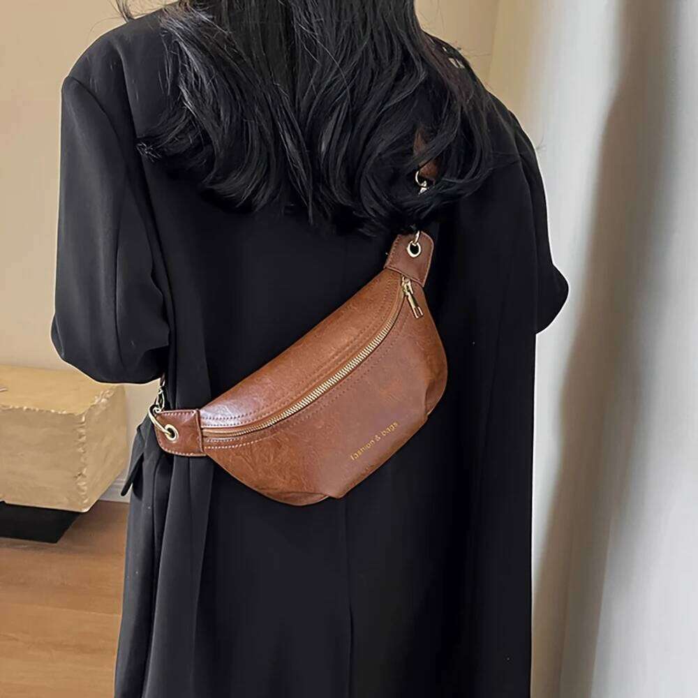 Fashionable New Simple and Stylish Women's Casual Chest Waist Bag, Single Shoulder Crossbody Bag