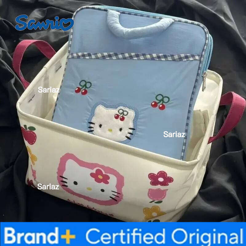 Sanrio Hello Kitty Basket Kawaii Anime Clothing Toy Box Underwear and Miscellaneous Large Capacity Storage Bag H260129 H260129