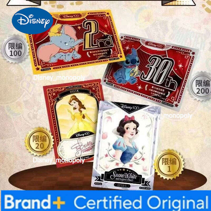 Disney Fun 100th Anniversary Carnival Commemorative Cards New Anime Peripherals Limited Collection Card Kids Toys Gift H260129 H260129