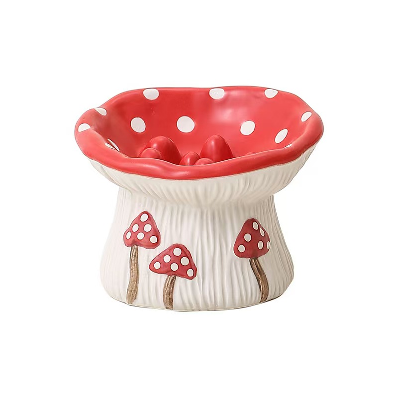 H2606 Tall Ceramic Pet Bowl with 15° Golden Angle for Cats and Dogs (Food and Water Bowls)