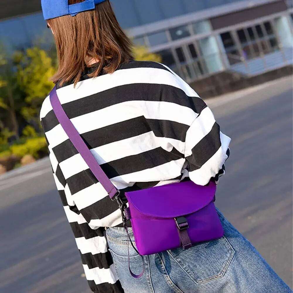 Women Nylon Chest Pack Cellphone Pouch Outdoor Sports Cross-body Casual Running Cycling Sling Bag
