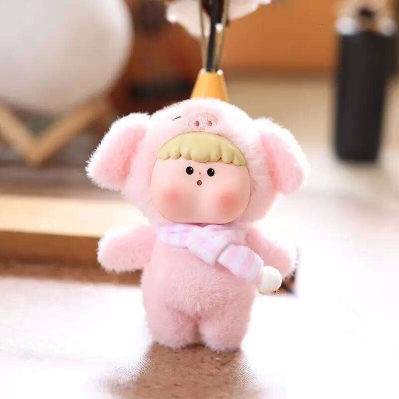 14cm Vinyl Face Plush Colorful Animal Dolls Unicorn Fox Elephant Popular Kids Cute Birthday Gifts Christmas Party Toys Y260128