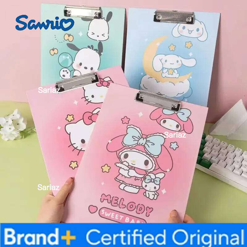Sanrio A4 Student Cartoon Writing Hard Pad, File Test Paper Information Large Board Folder, Stationary Clipboard Folder Office Supplies H2601291