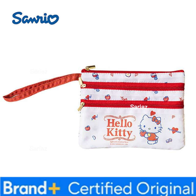 Sanrio Kellokitty Zipper Compartment Passport Air Ticket Document Pen Id Organizer Bag Travel H260129