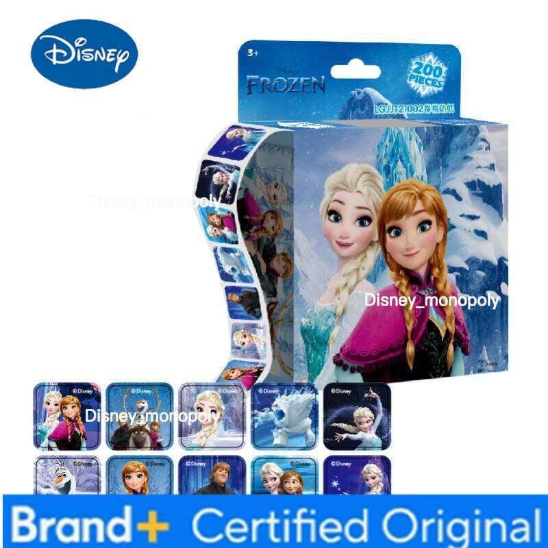 Disney 200 Sheets/Box Frozen Elsa Cartoon Pull Out Stickers Princess Mickey Mouse Minnie Sticker Girl Boy Teacher Reward Toys Gift H260129