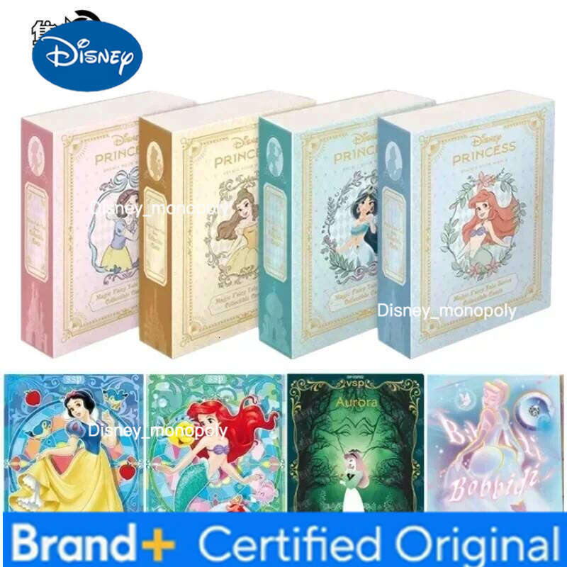 Disney Genuine Princess Magic Series Cinderella Snow White Cartoon Character Collection Card Toy Birthday present H260129