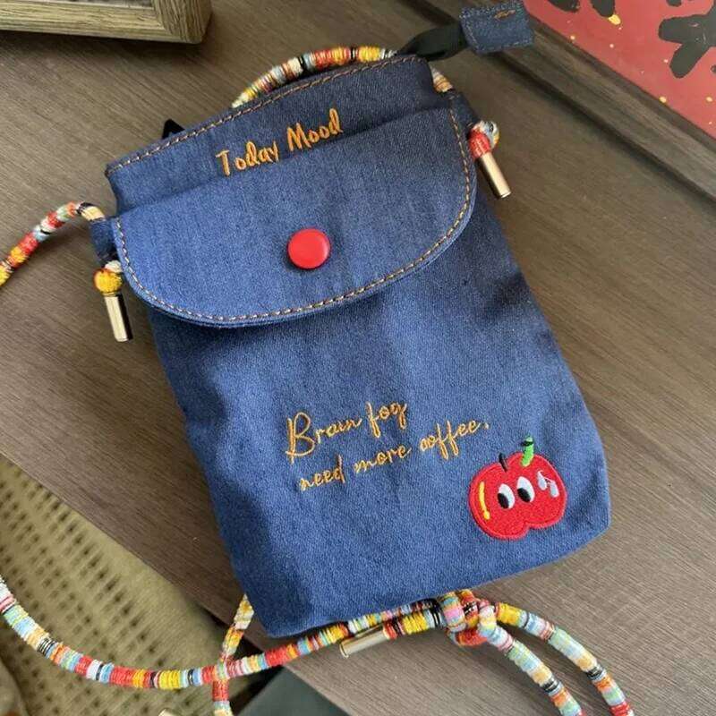 Summer Fresh Small Shoulder 2025 Fashionable Slant Denim Mobile Phone Bag Versatile Commuting High Appearance Style XJ260129