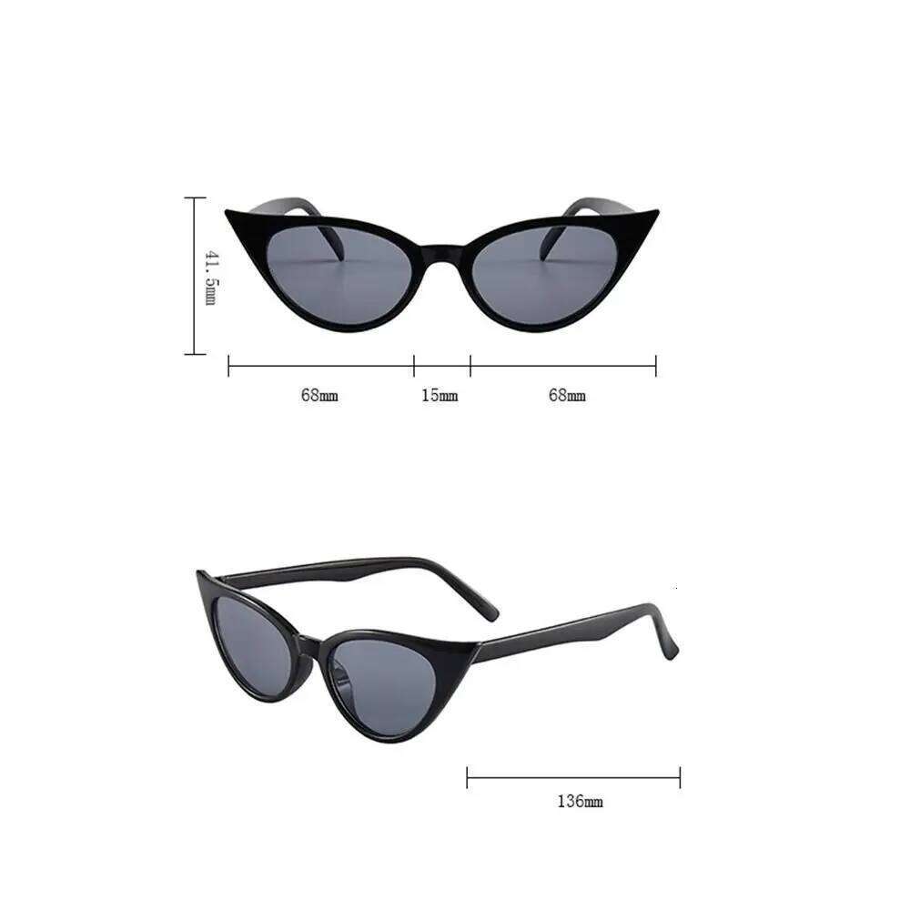 Trendy Small Frame Cat Eye Shape Sunglasses Colorful UV 375 Protection Shades Summer Eyewear for Women H260129