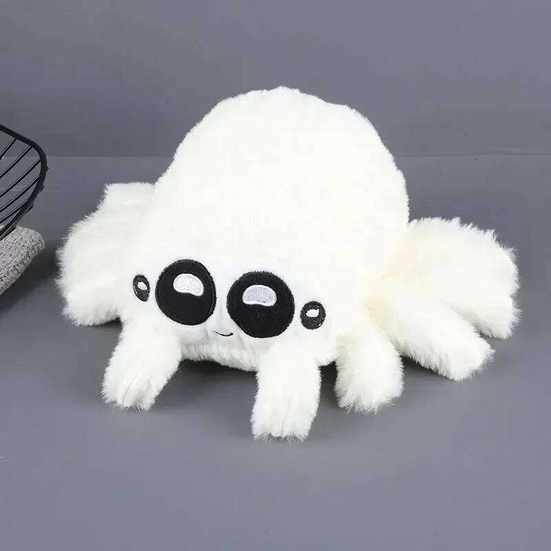 Lucas Friend Plush Kawaii Black White Spider Doll Home Decoration Pillow Soft Stuffed Halloween Gifts Toy for Kids Y260128