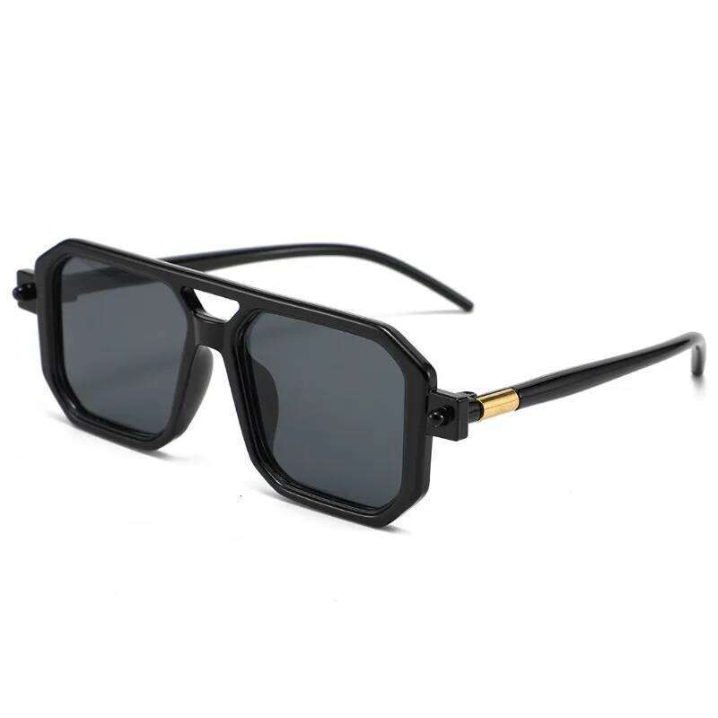 Brand Designer Square Sunglasses Women Men Shades Sun Female Fashion Rectangle Rivet Glasses Oculos De Sol H260129