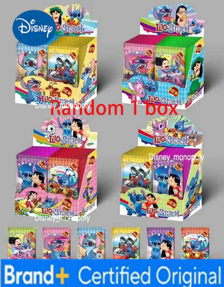 Disney 1Set of 288Sheets Interstellar Baby Collection Card Shiny Cute Stitch Cards Gam Anime Battle Carte for Children Gift Toy H2601291