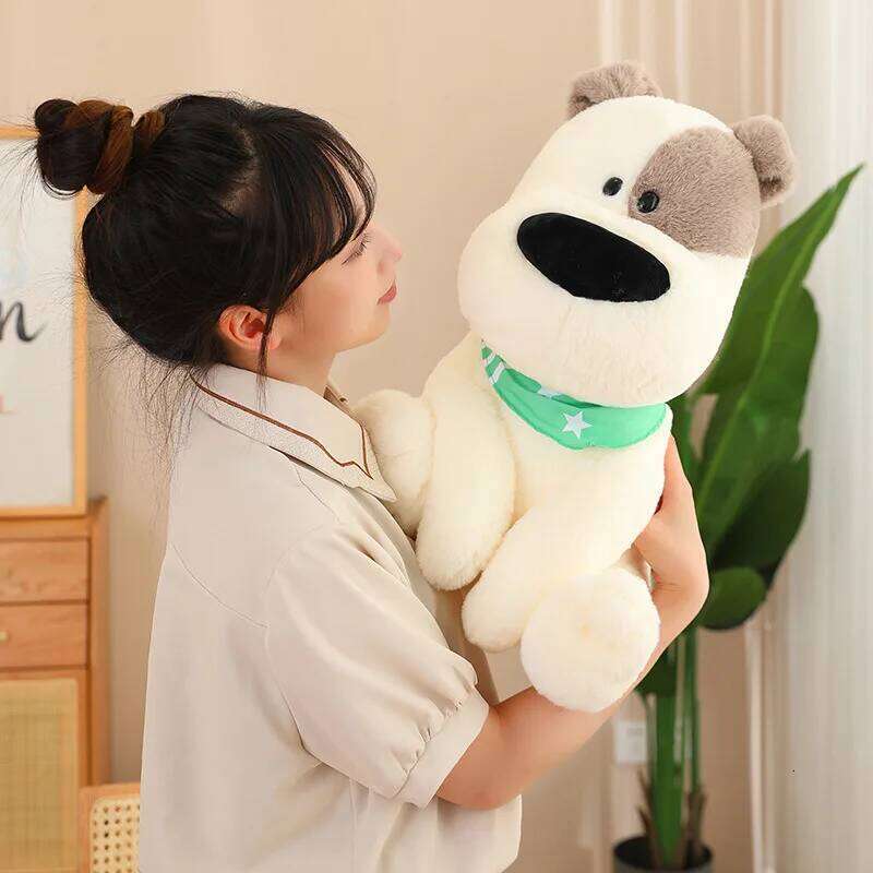 Girls holiday gift big nose children plush toys dog dolls Y260128