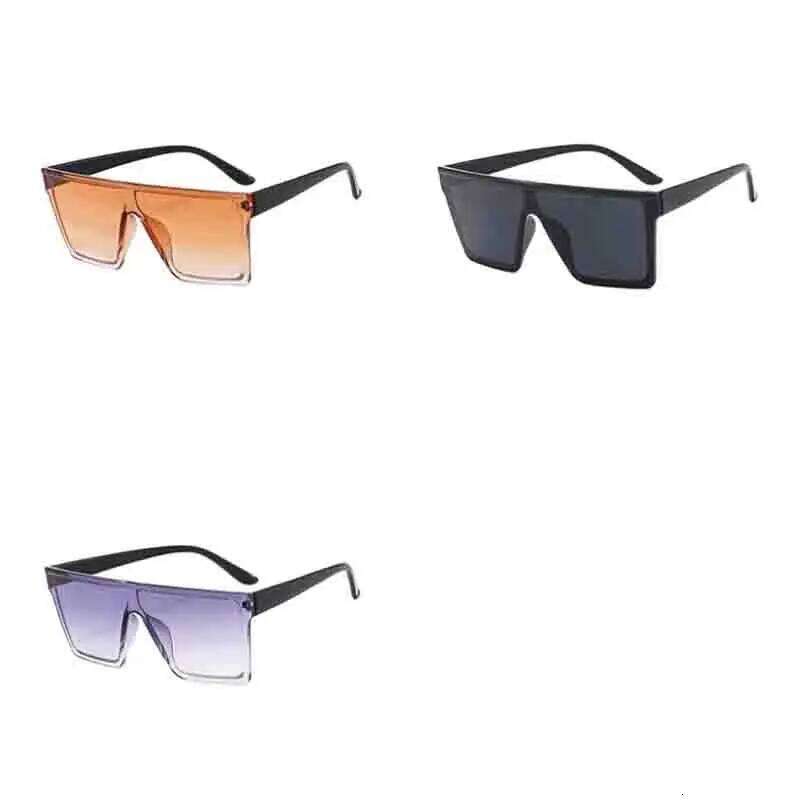 New Large Frame Joined Body Square Sunglasses Women's gradient street photo Sun Glasses Men's Outdoor Driving Eyewear UV400 H260129