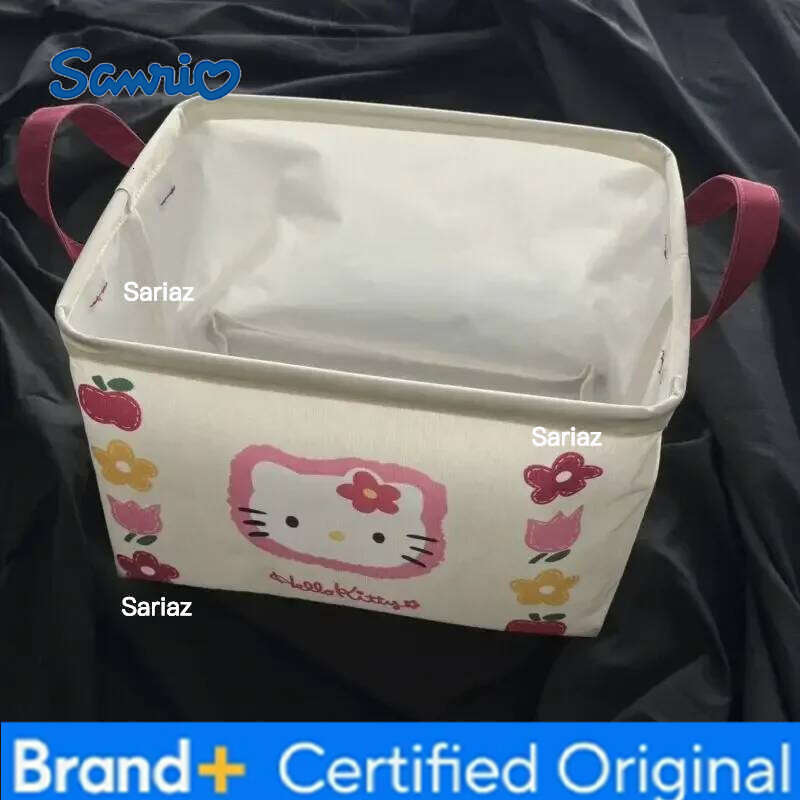 Sanrio Hello Kitty Basket Kawaii Anime Clothing Toy Box Underwear and Miscellaneous Large Capacity Storage Bag H260129 H260129