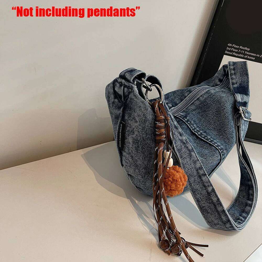 Autumn Winter Trendy and Cool Fashion Denim Dumpling New Zipper Versatile Single Shoulder Crossbody Bag