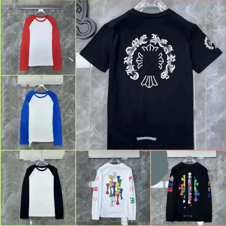 Cross Sanskrit Chrome shirt Mens hoodies Womens Designers T Shirts Mens Woman Streetwear zip up hoodie summer Loose Fashion Tops Cotton Casual Printed High Street