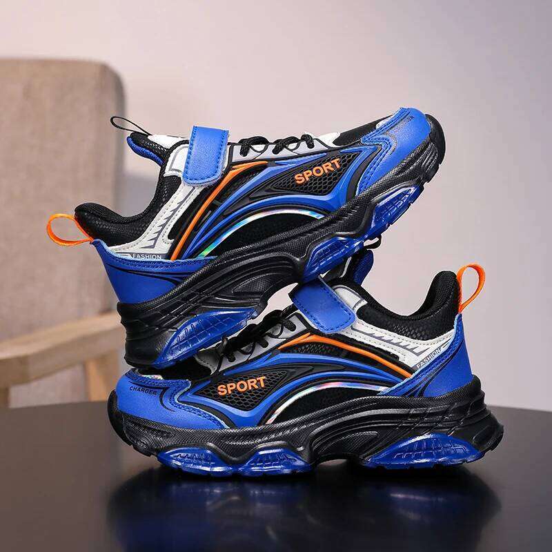 Children Breathable Leather Comfort School Sports Wear-resistant Running Shoes Autumn Casual Flat Sneakers for Kids Y260128