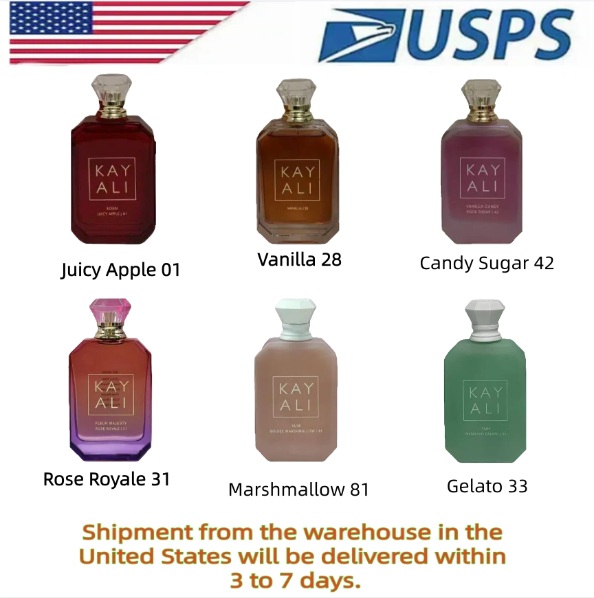 Kayali perfume women cologne for mens Fleur Mesty Rose Royale 31 Vanilla 28 42 81 100ml High-quality natural fragrance US warehouse delivery: 3-7 days for delivery
