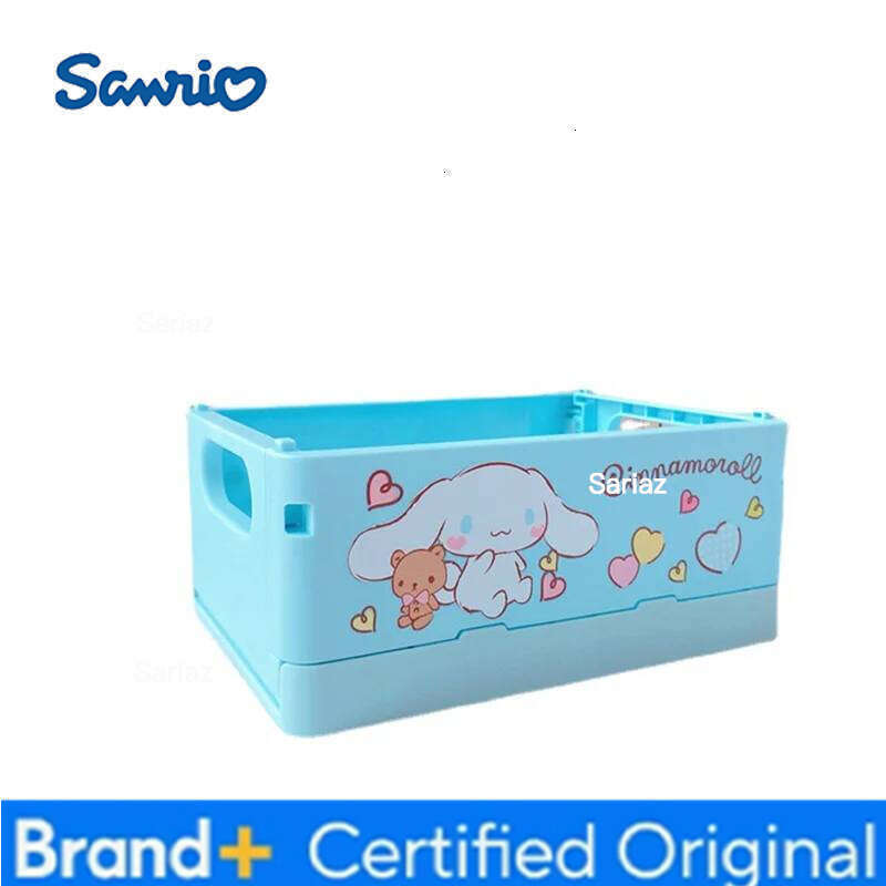 Sanrio Kawaii Hello Kitty My Melody Kuromi Cinnamoroll Box Foldable Stackable Cosmetic Organizer Desktop Storage H260129