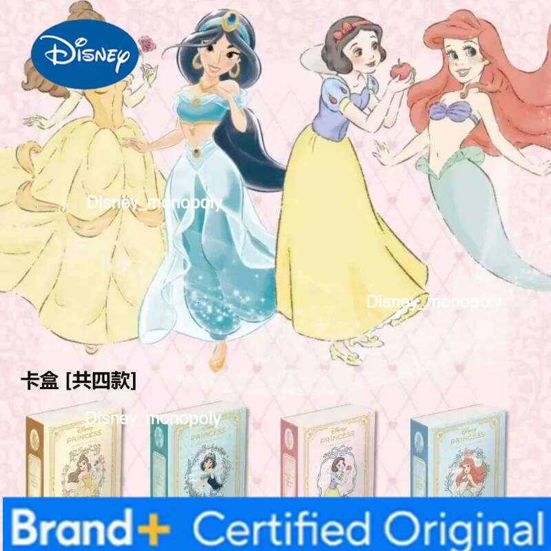 Disney Genuine Card.Fun Princess Magic Fairy Tale Anime Collection Cards Mistery Box Board Games Birthday Gifts Toys H260129