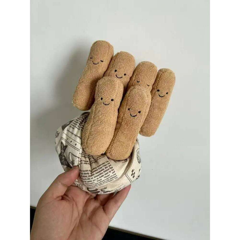 new boxed french fry figurine simulation filled plush toy cartoon anime cute children's birthday gift fun doll Y260128