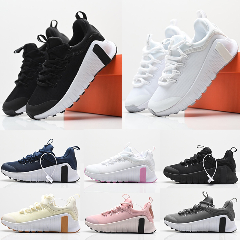 Kids Free Metcon 6 Marathon Running Shoes Boy Girl Shoes Trainers Smoke Grey Pink Oxford Triple Black White Baby Walking Shoes Outdoor Sneakers Sports 26-35