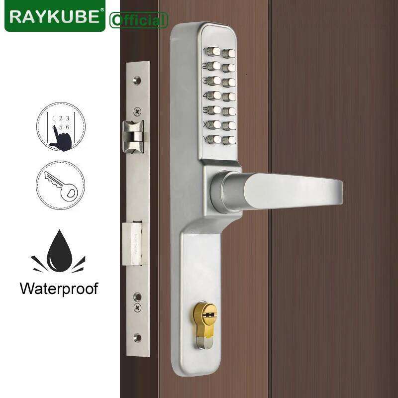 RAYKUBE Password Digital Door Mechanical Code Waterproof Outdoor Use Mortise Lock For Entrance Doors R-480A 26Y0129