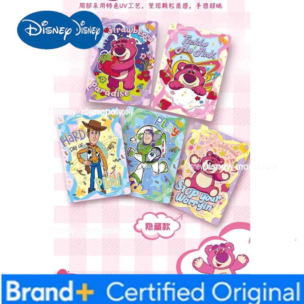 Disney Card Fun Official Genuine Strawberry Bear Love & Villains Series Collectible Cards Anime Peripheral Gift Toys H260129 H260129