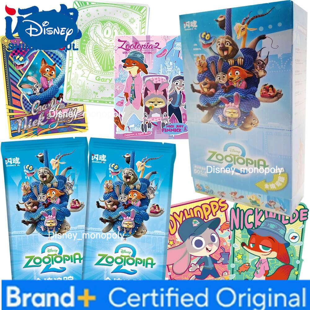 Disney Genuine SHINING SOUL Zootopia2 Rrae Animation Character Fantasy Adventure Fun Splicing Cards Christmas Gift for Boy Girl H260129