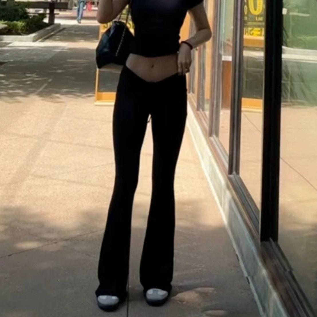 Niche Sister Jin Soft Lounge Ruched Pant Ribbed Modal High Waist Drawstring Flared 211115