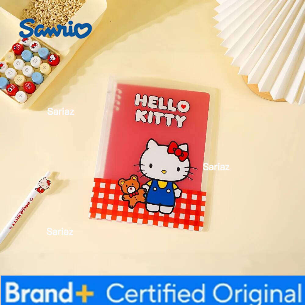 Sanrio Genuine Hello Kitty A5 PP Loose-Leaf Notebook Cover Transparent Folder Binder File Storage Student Diary Planner H260129