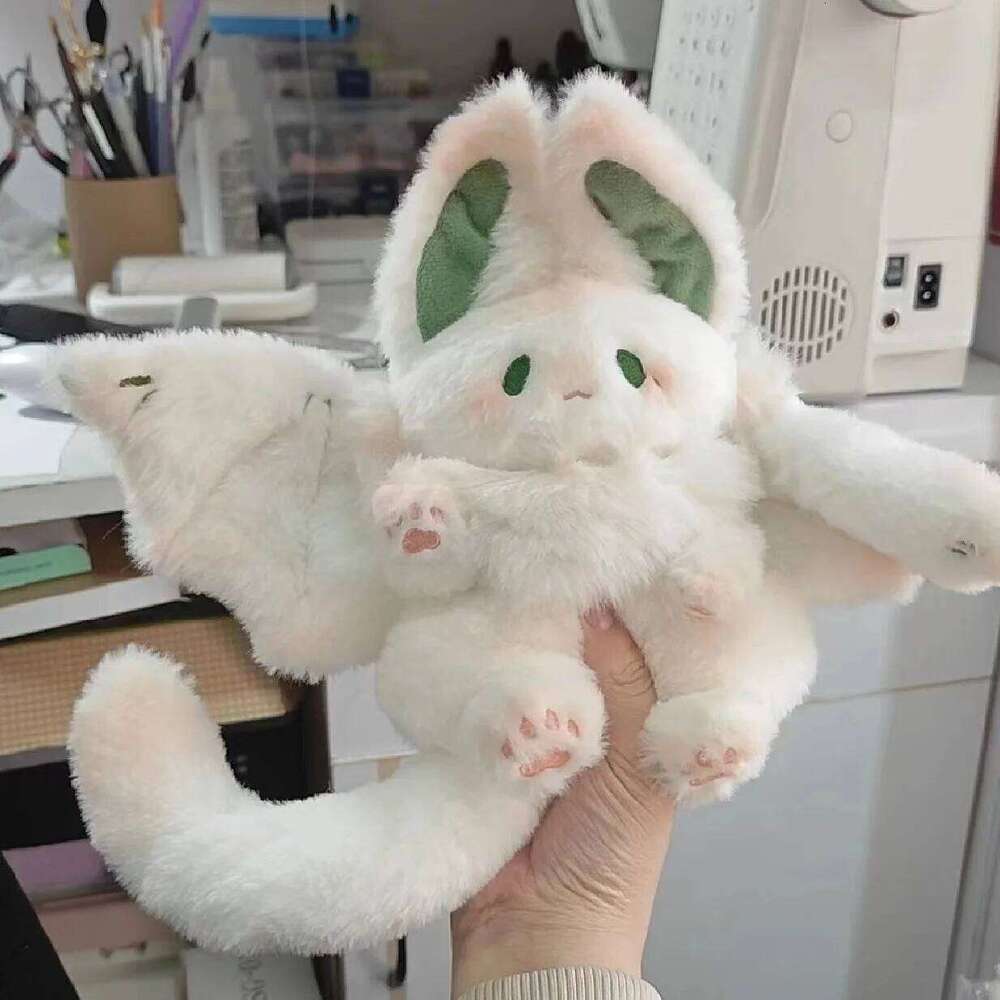 Flying big bat, rabbit, plush toy, white soothing rag doll, little blessing bamboo, bat rabbit Y260128