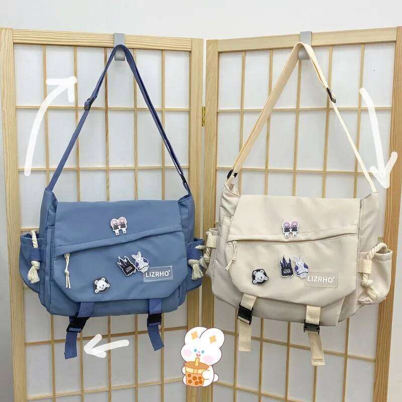 New Nylon Handbags Shoulder Large Capacity Crossbody For Teenager Messenger Bag Student School Bags XJ260129