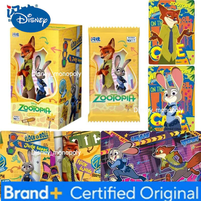 Disney SHININGSOUL Genuine Zootopia Series Best Partner Collection Issue 1 Anime Peripheral Toy Flash Card Holiday Gift H260129