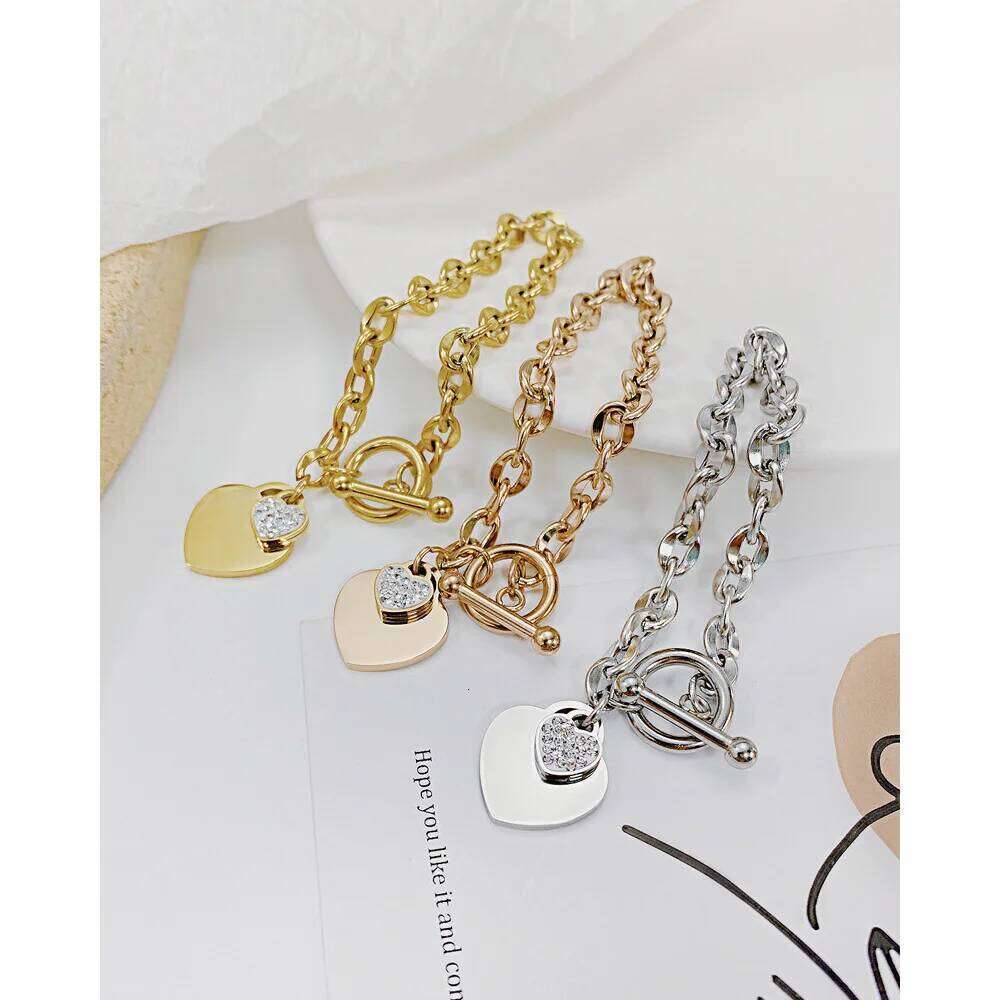 Stainless Steel Bracelet For Women Heart Bracelets Fashion Jewellery Accessory H260129