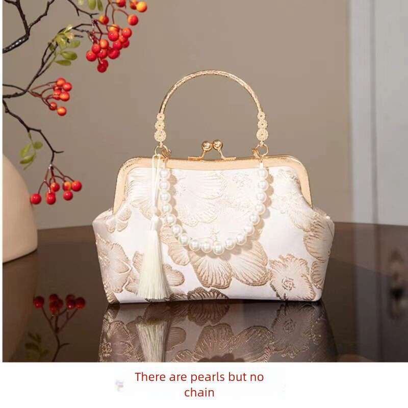 Luxury Hobo New Chinese Rich and Noble Flower Pattern Chinese Style Cheongsam Bag with Hanfu Skirt Single Shoulder Cross Shoulder Handbag SENYY