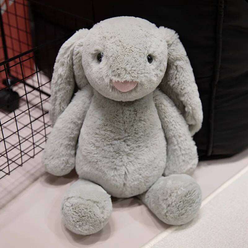 1pc 20cm/7.87inCute lop ear bunny plush toy long eared little white rabbit soothing rag doll children's birthday gift Y260128