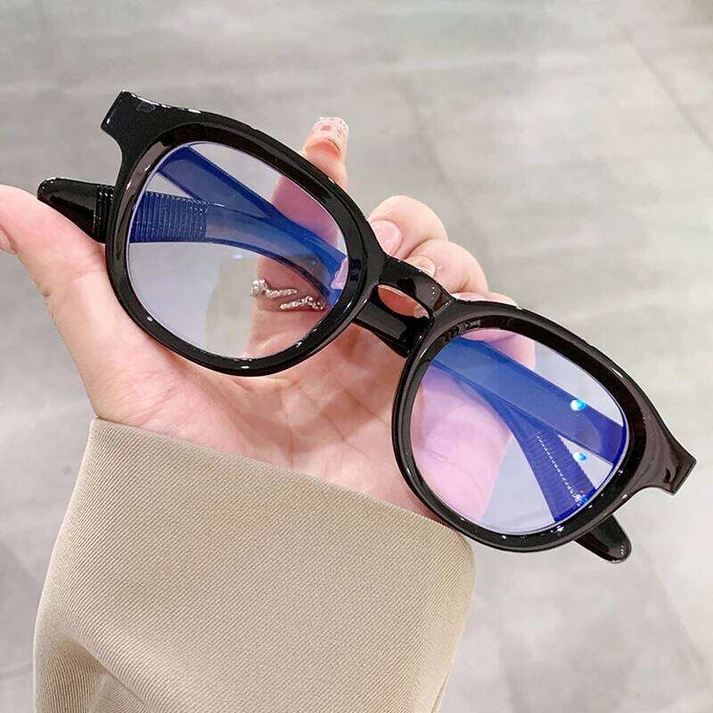 JNPCXI Retro Rivets Polarized Men Round Sunglasses Fashion Black Blue Trending Shades UV400 Women Clear Frame H260129