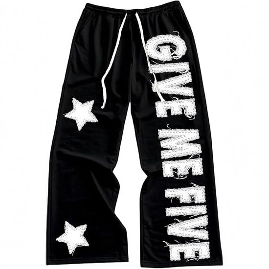 Luxury Brand Designer Clothes SHENHE Men's Pattern Cross Print Flared Sweatpants Drawstring Gothic Y2k Casual Pants
