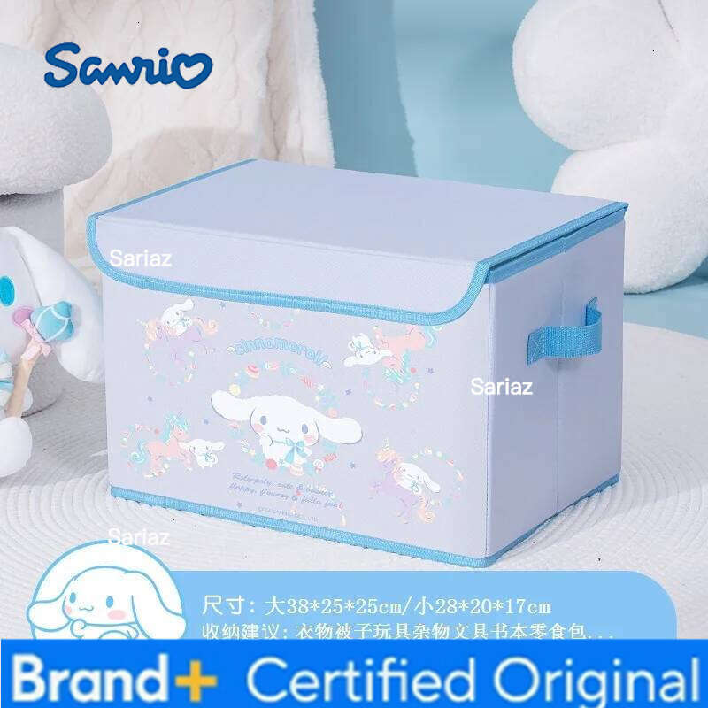 Sanrio Anime Flip-top Cartoon Kuromi Peripheral Sundries Storage Box Large-capacity Clothes Dust-proof Storages Boxs H260129