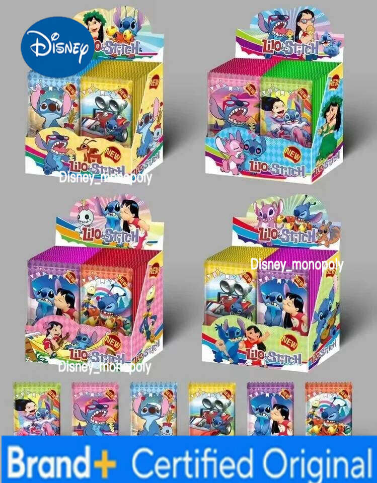 Disney 1Set of 288Sheets Interstellar Baby Collection Card Shiny Cute Stitch Cards Gam Anime Battle Carte for Children Gift Toy H2601291