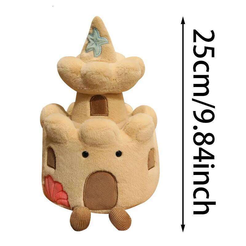 25cm Cat Castle Cute Cake Stuffed Plush Toys Fun Home Bedroom Doll Decoration Kids Birthday Valentine'S Gift Y260128