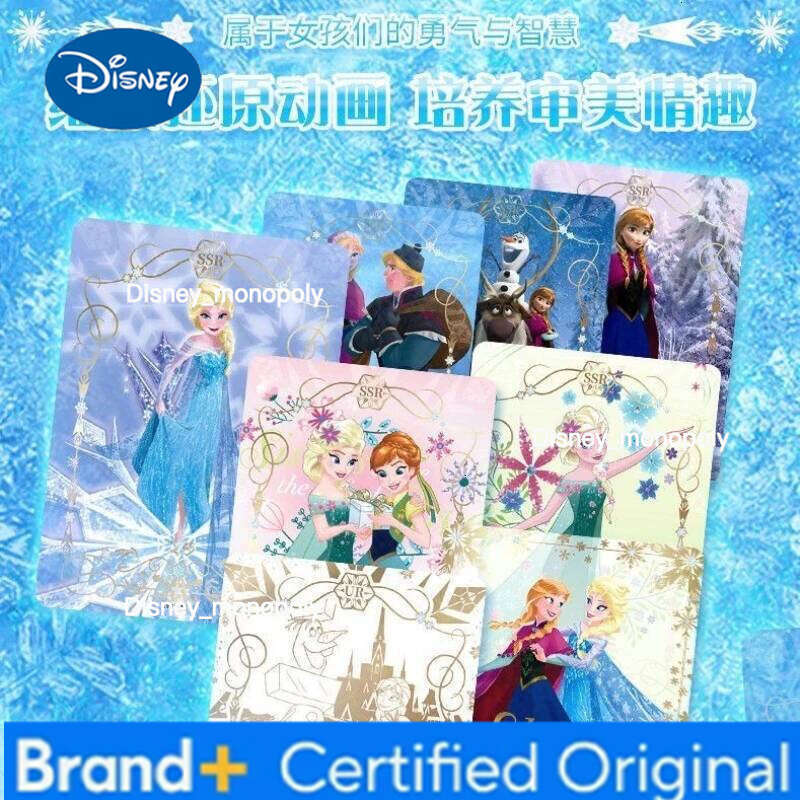 Disney KAYOU Genuine Frozen Collection Movie Anime Peripherals SSR Elsa Olaf Anna Flash Cards Girls Toys Gift Original Box H260129