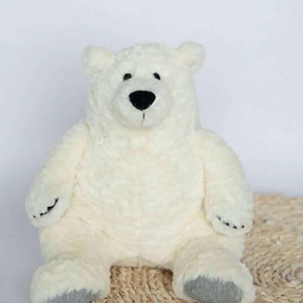 Cute polar white bear for children to sleep with comfort doll gift plush toyIt is 25cm high Y260128
