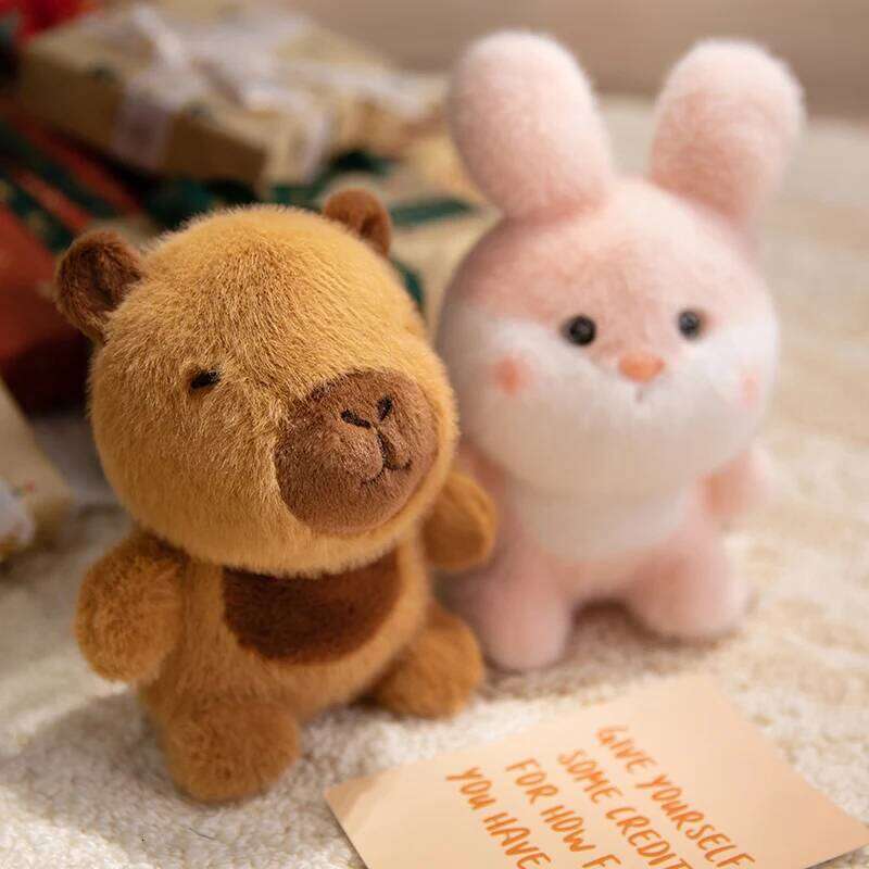 17cm/6.69in Cute Plush Animal Companion Toy Various Rabbit Lamb Duck Bear Kapibala Doll Stuffed Animals Festive Gifts Y260128