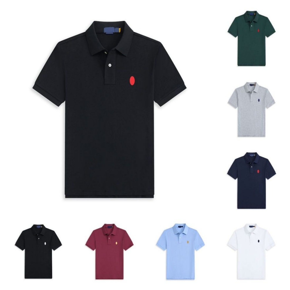 Ralps Laurent Set Polo Men T Shirt Designer Shirt POLO Shirt Brand High Quality Lapel Large Size Casual Loose Color Cotton Ponys Embroidery Short Sleeve T-Shirt